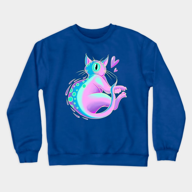 Cosmic Kitty Crewneck Sweatshirt by JulieKitzes